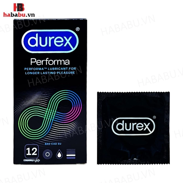 Bao cao su Durex Performa hộp 12 chiếc kéo dài thời gian chính hãng