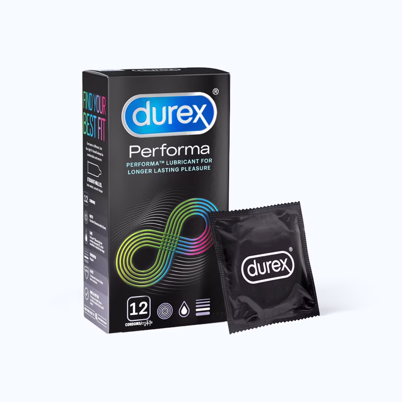 Bao Cao Su Durex Performa Chứa Nhiều Gel Làm Mát (Hộp 3 - 12 Cái)