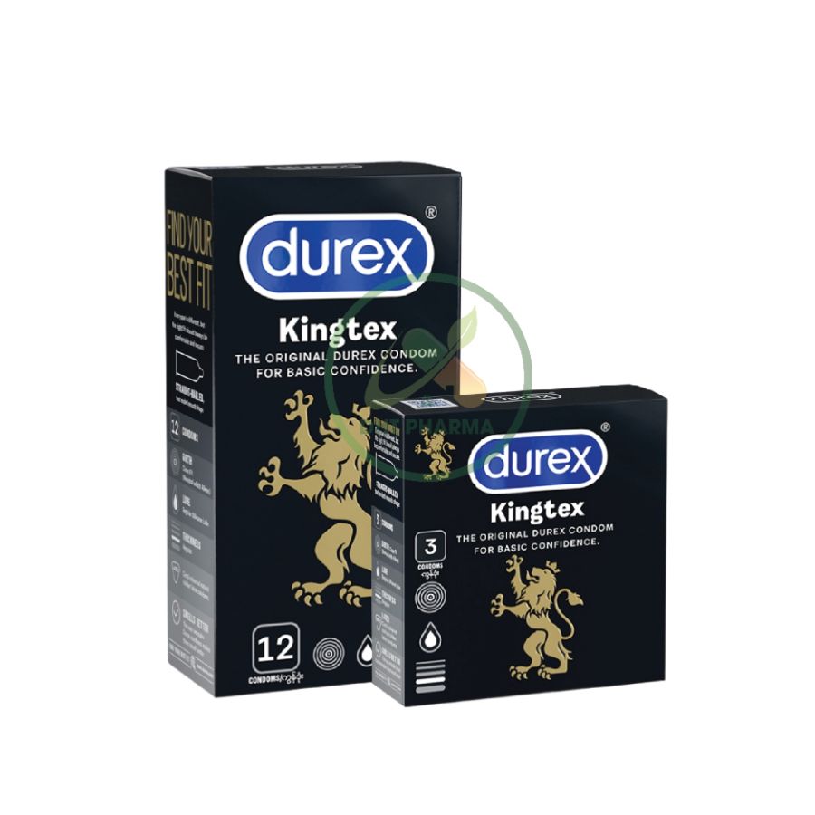 Bao Cao Su Siêu Mỏng Durex Kingtex (Hộp 3 - 12 Chiếc) Chính Hãng